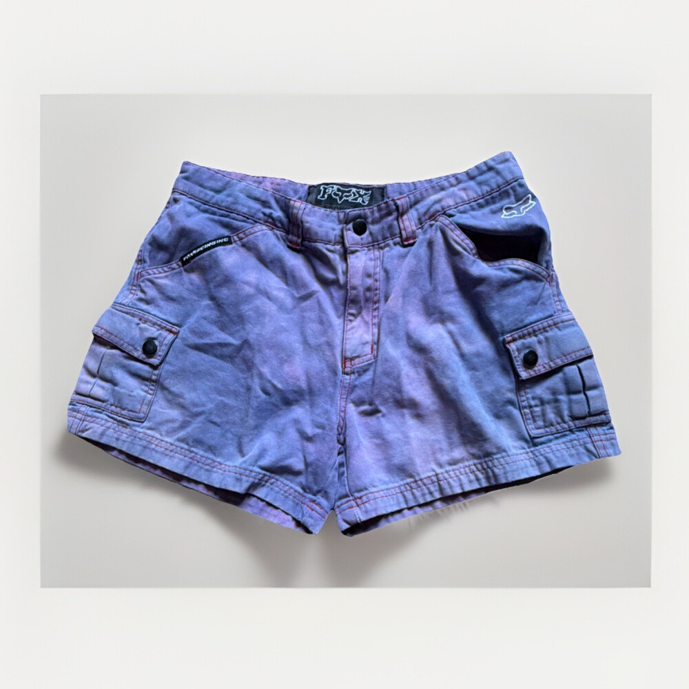 Fox RacingCargo Shorts Purple 100% Cotton Size 7 with Cargo Pockets